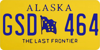 AK license plate GSD464