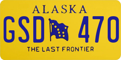 AK license plate GSD470