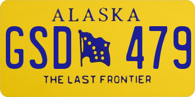 AK license plate GSD479