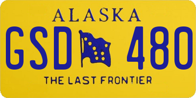 AK license plate GSD480