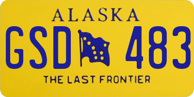 AK license plate GSD483