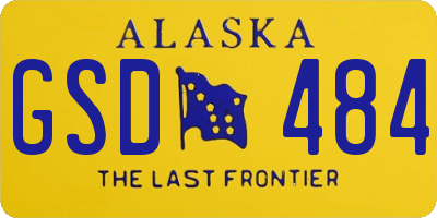 AK license plate GSD484