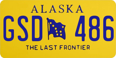 AK license plate GSD486