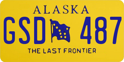 AK license plate GSD487