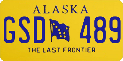 AK license plate GSD489