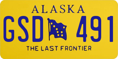 AK license plate GSD491