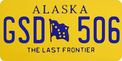 AK license plate GSD506