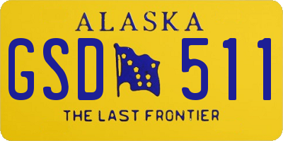 AK license plate GSD511