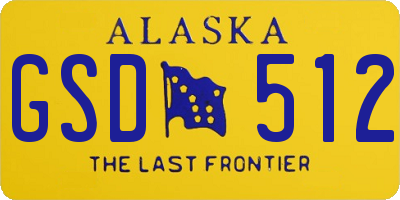 AK license plate GSD512