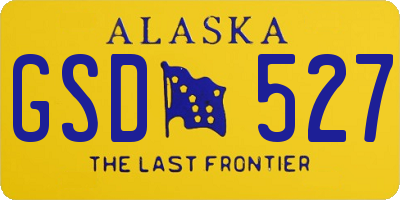 AK license plate GSD527