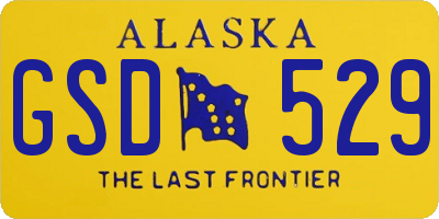 AK license plate GSD529