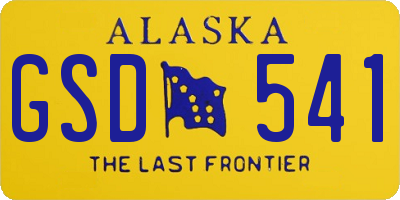 AK license plate GSD541