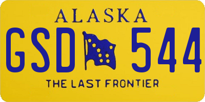 AK license plate GSD544