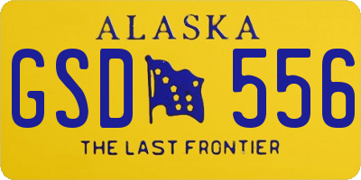 AK license plate GSD556