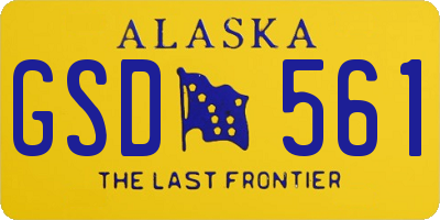 AK license plate GSD561