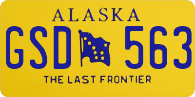 AK license plate GSD563