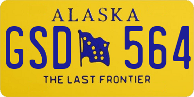 AK license plate GSD564