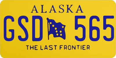 AK license plate GSD565