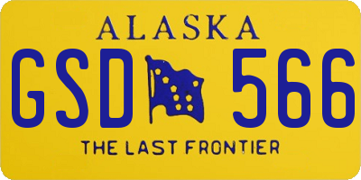 AK license plate GSD566