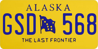 AK license plate GSD568