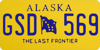 AK license plate GSD569