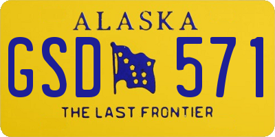 AK license plate GSD571