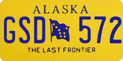 AK license plate GSD572