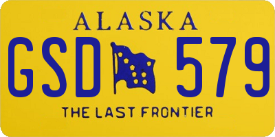 AK license plate GSD579