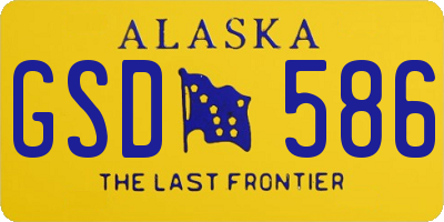 AK license plate GSD586