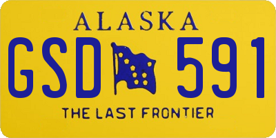 AK license plate GSD591