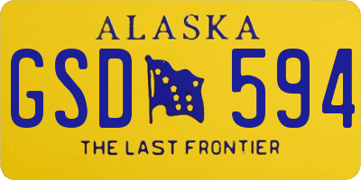 AK license plate GSD594