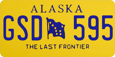 AK license plate GSD595