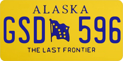 AK license plate GSD596