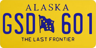 AK license plate GSD601