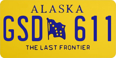 AK license plate GSD611