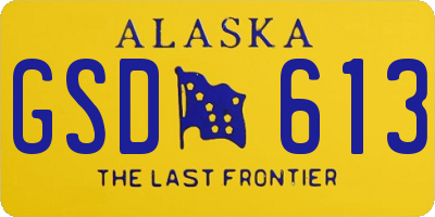 AK license plate GSD613