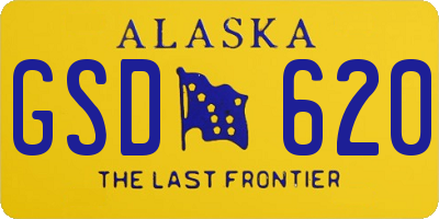 AK license plate GSD620