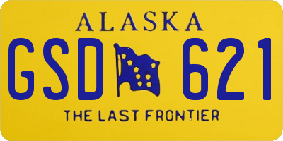 AK license plate GSD621