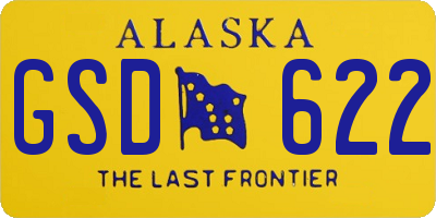 AK license plate GSD622