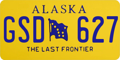 AK license plate GSD627