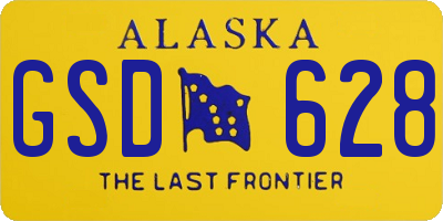 AK license plate GSD628