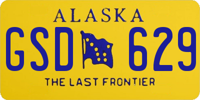 AK license plate GSD629