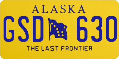 AK license plate GSD630