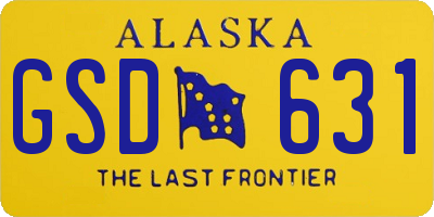 AK license plate GSD631