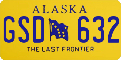 AK license plate GSD632