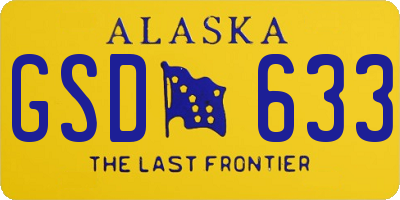 AK license plate GSD633