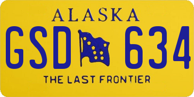 AK license plate GSD634