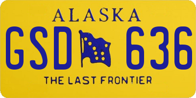 AK license plate GSD636