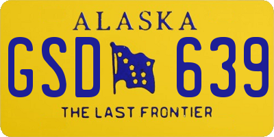 AK license plate GSD639