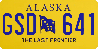 AK license plate GSD641